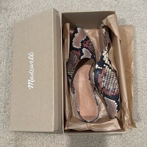 The Remi Mule in Snake Embossed Leather - Madewell NIB